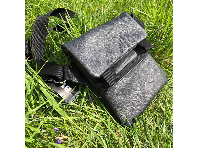 Тактическая кожаная сумка с кобурой, мужской мессенджер, барсетка - черный слинг, мужская сумка через плечо кожа - Фото 22