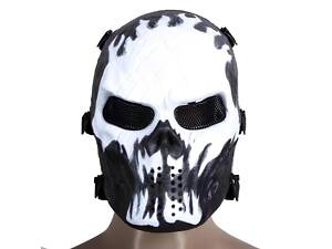 Тактическая маска Череп RESTEQ — защитная маска для страйкбола, пейнтбола, лыж, мотоспорта и экстрима, универсальный раз