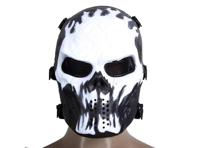 Тактическая маска Череп RESTEQ — защитная маска для страйкбола, пейнтбола, лыж, мотоспорта и экстрима, - Фото 1