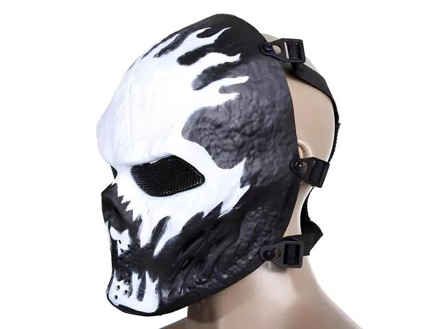 Тактическая маска Череп RESTEQ — защитная маска для страйкбола, пейнтбола, лыж, мотоспорта и экстрима, - Фото 3