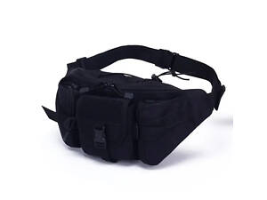 Тактична сумка бананка на пояс (Чорна)