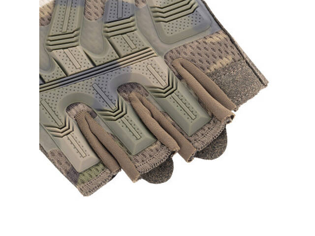 Тактические перчатки 2E безпалі L камуфляж (2E-TACTGLOSUM-L-MC) - Фото 3