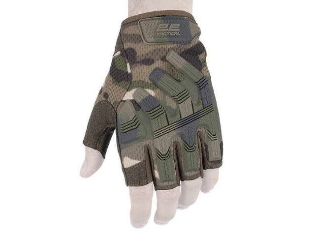 Тактические перчатки 2E безпалі L камуфляж (2E-TACTGLOSUM-L-MC) - Фото 4