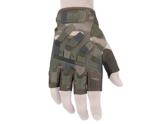 Тактические перчатки 2E безпалі XL камуфляж (2E-TACTGLOSUM-XL-MC) - Фото 1
