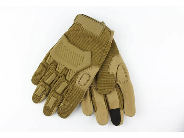 Тактичні рукавички розміру XL — міцні армійські рукавички для спорту, туризму та роботи, пісочні - Фото 4