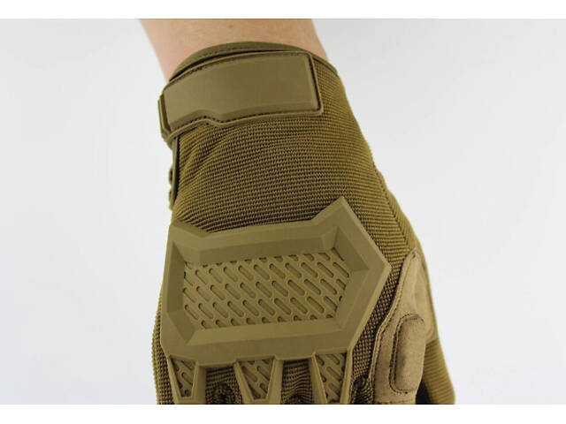 Тактичні рукавички розміру XL — міцні армійські рукавички для спорту, туризму та роботи, пісочні - Фото 5