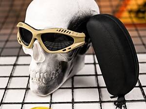 Тактичні захисні окуляри з змінними лінзами, вентилюємі кайот ПП7830