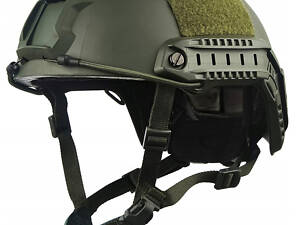 Тактичний шолом LOOGU Fast BJ для страйкболу та пейнтболу з ABS-пластику, з регулюванням розміру, кріпленнями для аксесуарів,
