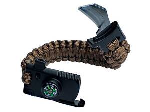 Тактический браслет из паракорда (нож, койот) ON-103