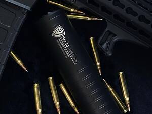 тактический глушитель БМ10 60% Русофоб 5.45 с фиксатором для AKC-74У AK-74 AKC-74 черный