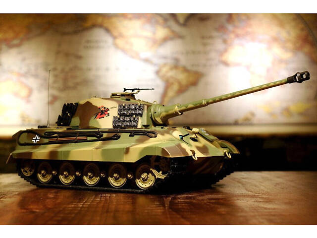 Танк на радіоуправлінні 1:16 Heng Long King Tiger Henschel з пневмопушкою і і/ч боєм - Фото 3