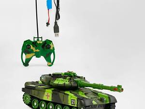 Танк на радіокеруванні 'Оплот' башня крутиться (72942) масштаб 1:18, підсвічування, звуки, акум. 3,7V