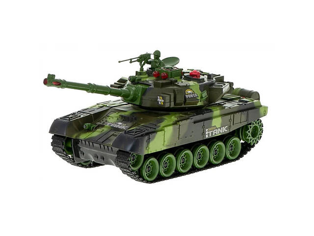 Танк на радиоуправлении 9995(Green) звук, свет, подвижная кабина - Фото 1