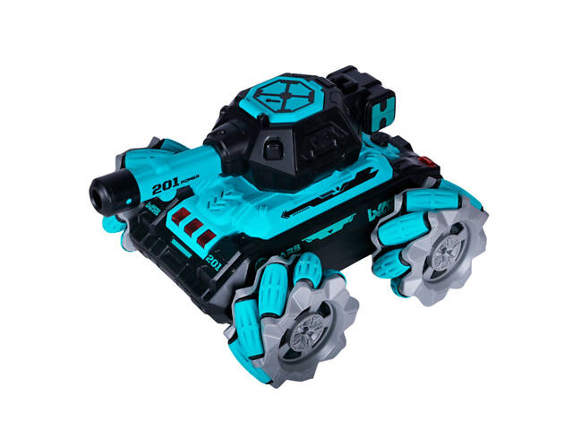 Танк на радиоуправлении KT907A(Turquoise) стреляет гелем, звук, свет - Фото 1