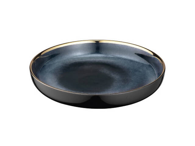 Тарелка Ardesto Andria, 21.1см, кераміка, синьо-сірий (AR2920ABD) - Фото 4