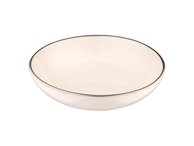 Тарелка Ardesto Emilia, 820мл, 20см, кераміка, бежевий (AR0720EBG) - Фото 1