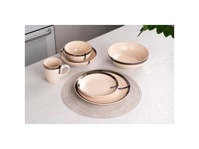 Тарілка Ardesto Liguria Soup 20 см Cream (AR2920LCC) - Фото 4