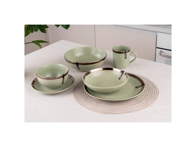 Тарілка Ardesto Liguria Soup 20 см Green Bay (AR2920LGC) - Фото 2