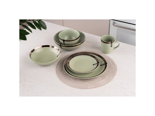 Тарілка Ardesto Liguria Soup 20 см Green Bay (AR2920LGC) - Фото 4