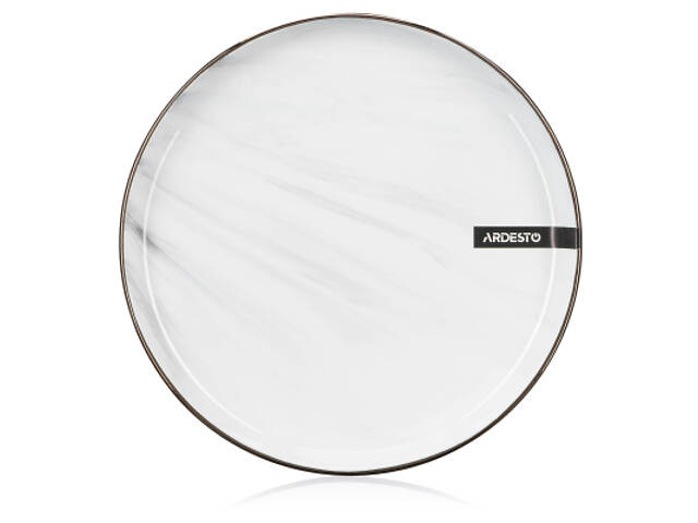 Тарілка Ardesto Marmo Біла 19 см Десертна (AR2919MRW) - Фото 1