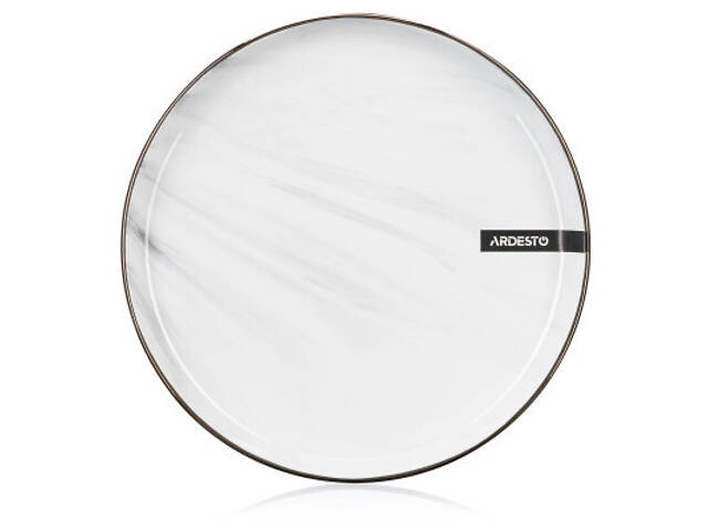 Тарілка Ardesto Marmo Біла 19 см Десертна (AR2919MRW) - Фото 1