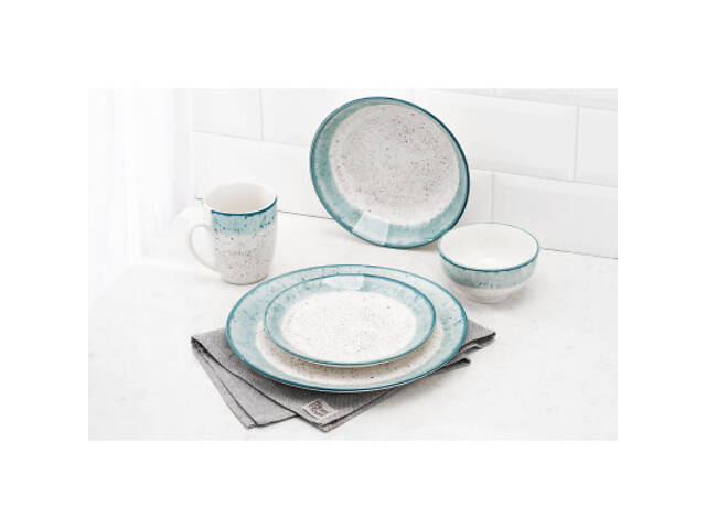 Тарелка Ardesto Siena, 19см, порцеляна, біло-блакитний (AR2919SWB) - Фото 2