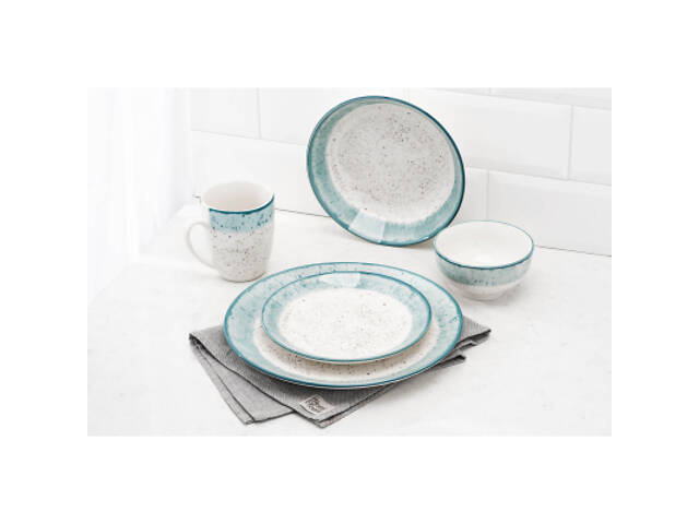 Тарілка Ardesto Siena, 20см, порцеляна, біло-блакитний (AR2920SWB) - Фото 2