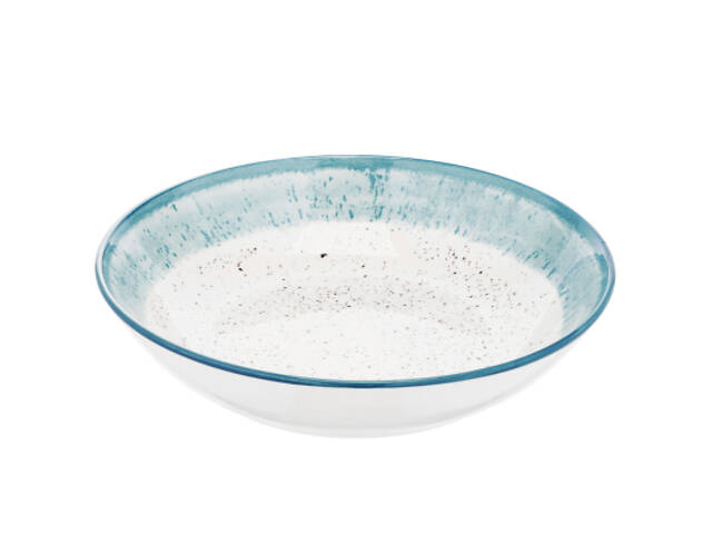 Тарілка Ardesto Siena, 20см, порцеляна, біло-блакитний (AR2920SWB) - Фото 3