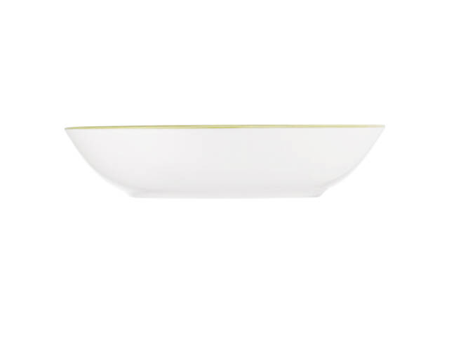 Тарілка Ardesto Siena, 20см, порцеляна, біло-зелений (AR2920SWG) - Фото 4