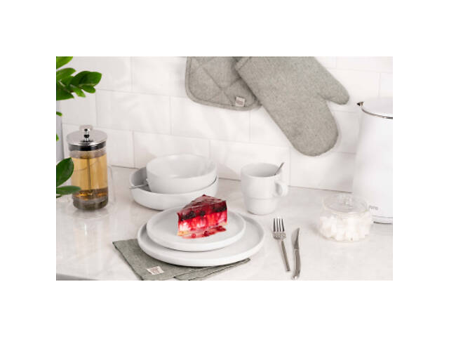 Тарілка Ardesto Trento Dessert 20,5 см White (AR2920TW) - Фото 2