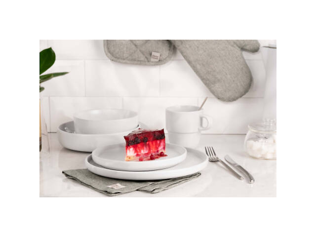 Тарілка Ardesto Trento Dessert 20,5 см White (AR2920TW) - Фото 3