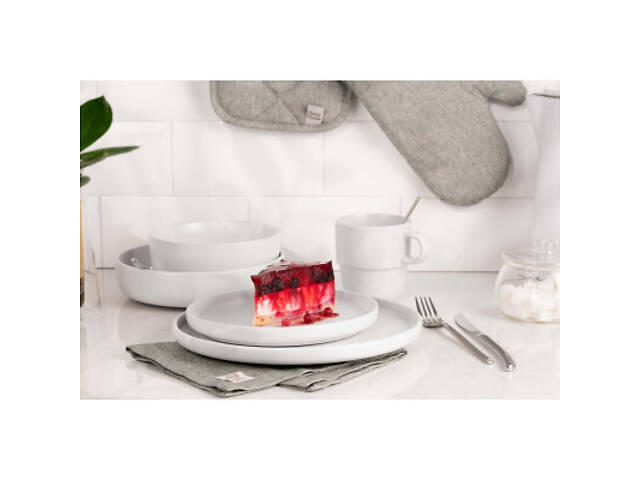 Тарілка Ardesto Trento Dessert 20,5 см White (AR2920TW) - Фото 3