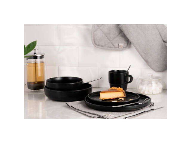 Тарілка Ardesto Trento Soup 21,5 см Black (AR2921TB) - Фото 3