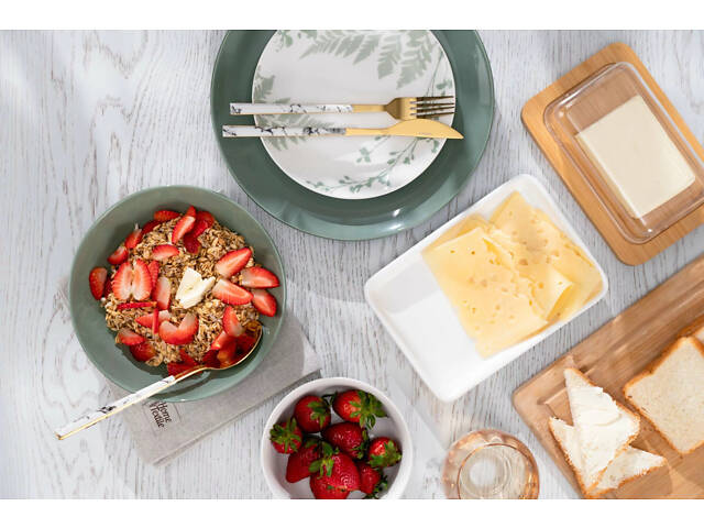 Тарелка десертная Ardesto Capri AR0519CG 19.2 см зеленая - Фото 6