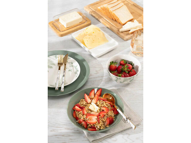 Тарелка десертная Ardesto Capri AR0519CG 19.2 см зеленая - Фото 7