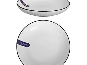 Тарілка десертна кругла Vittora Вавілон VT-P-1203VA 20.3 см біла