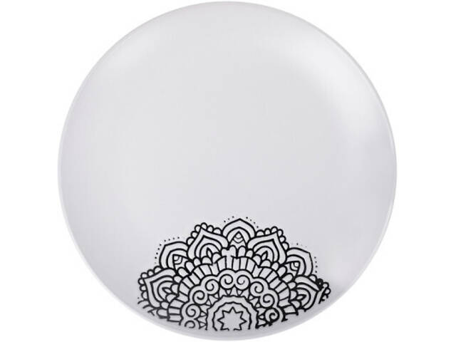 Тарелка Limited Edition Kora 25 см Обідня Біла (JH5277S-2) - Фото 1