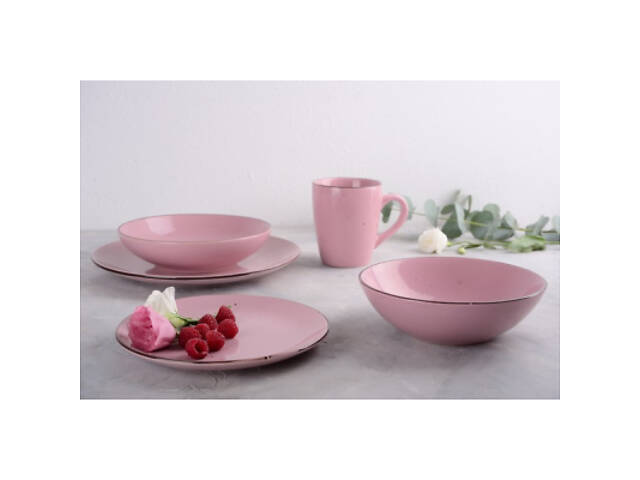 Тарілка Limited Edition Terra 20 см Супова Рожева (YF6007-5) - Фото 3