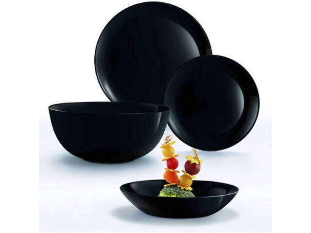Тарелка Luminarc Diwali Black 25 см обідня (P0867) - Фото 2