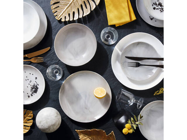 Тарелка Luminarc Diwali Marble Granit 25 см обідня (P9908) - Фото 2