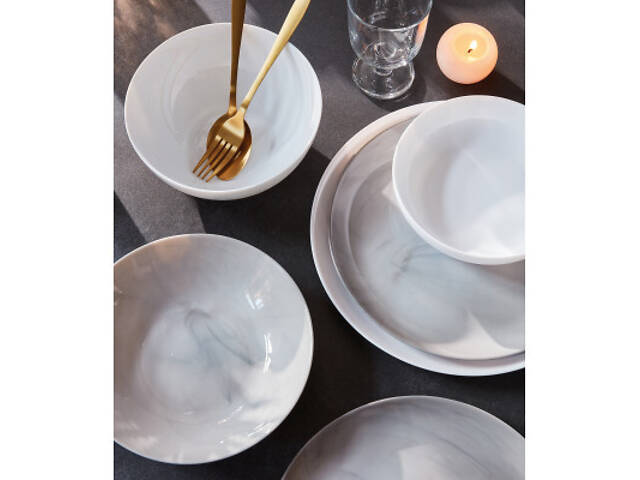 Тарелка Luminarc Diwali Marble Granit 25 см обідня (P9908) - Фото 4