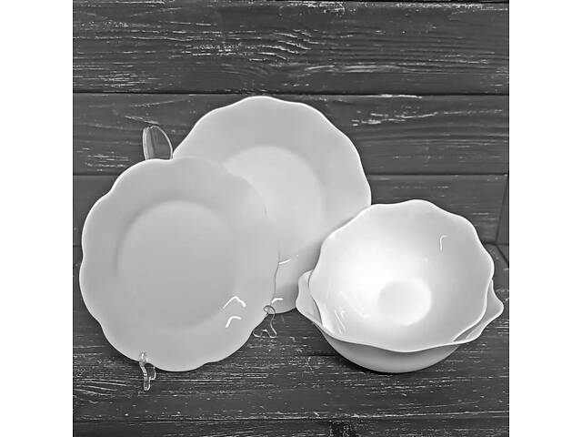 Тарілка обідня Vittora Blanco Prima V-200PR 20 см біла - Фото 2