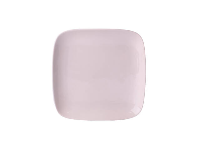 Тарелка подставная квадратная из фарфора 20х20х2.5 см большая белая плоская тарелка - Фото 1