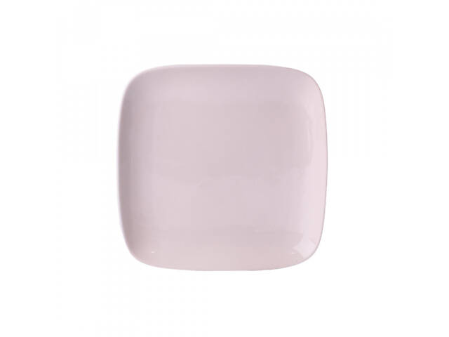 Тарелка подставная квадратная из фарфора 20х20х2.5 см большая белая плоская тарелка - Фото 2