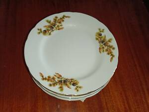 Десертные тарелки кедровая ветка, 18 см, Yamatsu, Japan, 1970-е годы, 6 шт.