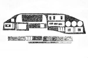 (Tdi, 1995-2000) Накладки на панель (MERIC) Черный рояль для Mercedes Sprinter W901-905