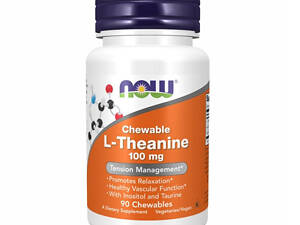 Теанін Now Foods L-Theanine 100mg Plus 90 loz (1086-2022-10-2550)