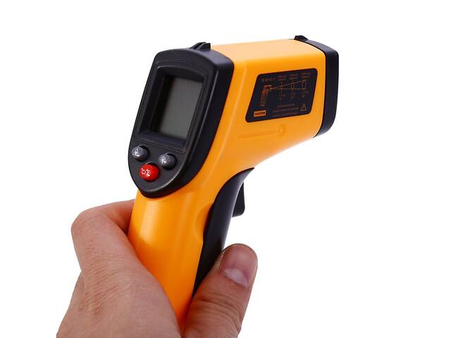 Технічний безконтактний електронний цифровий інфрачервоний термометр VKTECH GM320, до 380 градусів - Фото 2