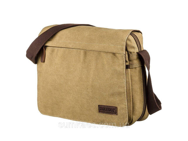 Текстильна сумка для ноутбука 13 дюймів через плече Vintage 20188 Хакі - Фото 1