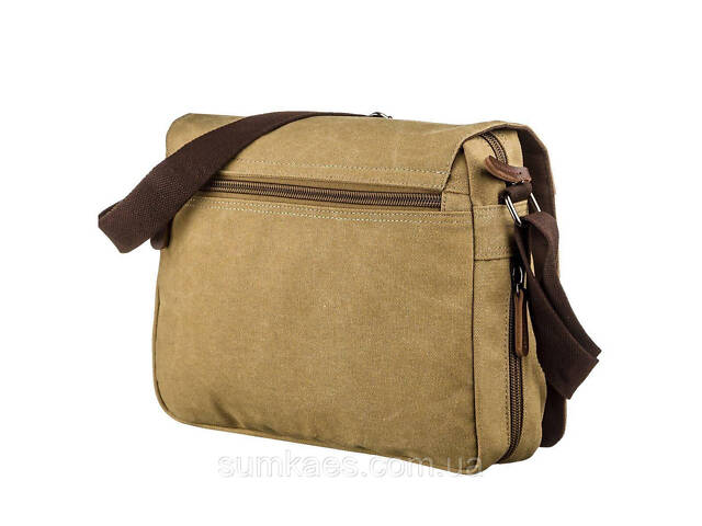 Текстильна сумка для ноутбука 13 дюймів через плече Vintage 20188 Хакі - Фото 2